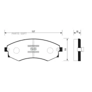 ������� �������� ���.! KIA Joice 2.0i 00, Hyundai Matrix FC 1.6i/1.8i/1.5CDRi 01 SP1054F Sangsin Brake SP1054F SP1054F ����