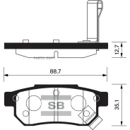 ������� �������� ������! Honda Accord 2.0 16V 85-89 SP1265 Sangsin Brake SP1265 SP1265 ����