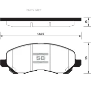 ������� ��������� Mitsubishi ASX/Lancer/Outlander/Dodge Caliber �������� SP1360 Sangsin Brake SP1360 SP1360 ����