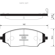 ������� ��������� Chevrolet AVEO 11-/Cobalt 13- �������� SP1481 Sangsin Brake SP1481 SP1481 ����