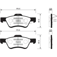 ������� �������� �. Ford Escape, Mazda Tribute 08, SP1497SNS GDB1752 [8M6Z2001A] ! Sangsin Brake SP1497 SP1497 ����
