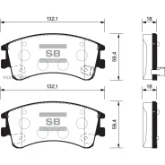 ������� ��������� Mazda 6 02� �������. ������ �������� SP1518 Sangsin Brake SP1518 SP1518 ����