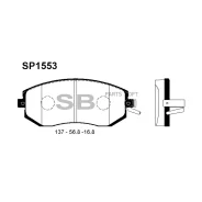 ������� ��������! �������� Subaru Impresa/Forester/Legacy 1.5-2.5/2.0D 09 SP1553SNS Sangsin Brake SP1553 SP1553 ����