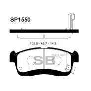 ������� ��������� �������� Suzuki Ignis 1.3 00-03 SP1550 Sangsin Brake SP1550 SP1550 ����