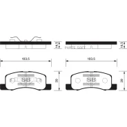 ������� ������ Chevrolet Cruze, OPEL Astra J 2010- SP1613 Sangsin Brake SP1613 SP1613 ����