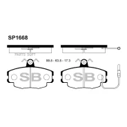 ������� �������� ��������! Renault Megane 1.4-2.0i/1.9TDi 96 SP1668 Sangsin Brake SP1668 SP1668 ����