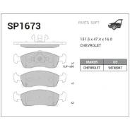 ������� ��������� �������� Chevrolet Cobalt 1.4 12 ��� ABS SP1673 Sangsin Brake SP1673 SP1673 ����