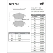 ������� ��������� ��������! Fiat Doblo/Stilo 01-07 SP1746 Sangsin Brake SP1746 SP1746 ����