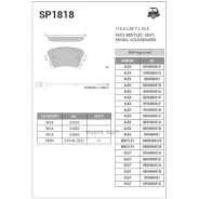 ������� �������� ������! Audi A4/A6/A8 2.8-4.2/3.0TDi 02 SP1818 Sangsin Brake SP1818 SP1818 ����