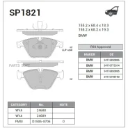 ������� �������� ��������! BMW F07GT/F10/F11 2.8i/2.5d/3.0d 10 SP1821 Sangsin Brake SP1821 SP1821 ����