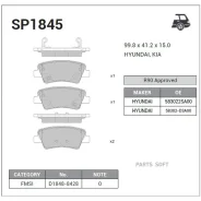 ������� �������� �.! Hiundai Tucson, Kia Sportage 15 SP1845 Sangsin Brake SP1845 SP1845 ����