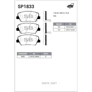 ������� �������� �.! Kia Sorento (USA) 15 SP1833 Sangsin Brake SP1833 SP1833 ����