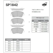 ������� �������� Hyundai i30 Coupe 13-, Veloster SP1842 Sangsin Brake SP1842 SP1842 ����