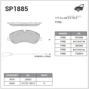 ������� ��������� �������� Sangsin Brake SP1885 SP1885 ����