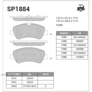 ������� �������� ������! Ford Transit/Tourneo 2.20TDCI 12 SP1884 Sangsin Brake SP1884 SP1884 ����