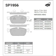 ������� �������� ��������! MB W166/X166 3.0-5.0/2.5CDi/3.5CDi 11 SP1956 Sangsin Brake SP1956 SP1956 ����