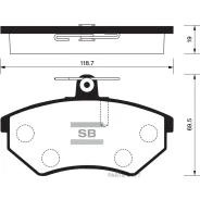 ������� ��������� Volkswagen G3 2.0/1.9D/Passat 2.0 92-97 �������� SP2005 Sangsin Brake SP2005 SP2005 ����
