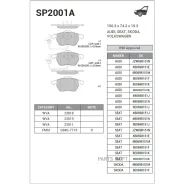 ������� ��������� �100 9194/�6 9597 �������� SP2001A Sangsin Brake SP2001A SP2001A ����
