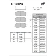 ������� ��������� �������� Sangsin Brake SP2012B SP2012B ����