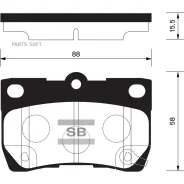 ������� �������� ������! 88.3x15.5x58.2 Lexus GS 450h/460/IS 2.5/2.2D 05 SP2083 Sangsin Brake SP2083 SP2083 ����
