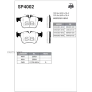 ������� ��������� �������� MB W205/S205 1.6/2.0/2.1D 13 SP4002 Sangsin Brake SP4002 SP4002 ����