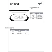 ������� �������� ��������! Jeep Cherokee V (KL) all 13 SP4008 Sangsin Brake SP4008 SP4008 ����