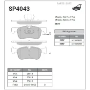������� ��������� �������� Sangsin Brake SP4043 SP4043 ����
