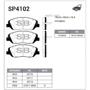 ������� ��������� �������� Sangsin Brake SP4102 SP4102 ����