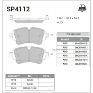 ������� �������� ������! Audi A4/A5/Q7 (4M) 15 SP4112 Sangsin Brake SP4112 SP4112 ����
