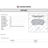 ������� ��������� Sangsin Brake SP4402 SP4402 ����