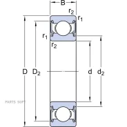 ��������� ������ ���������� 20x52x15 SKF 63042RSHC3 63042RSHC3 ����