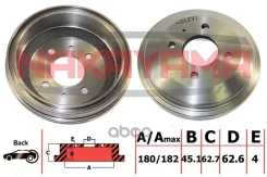 ������� ��������� Hyundai Accent II 1.3/1.5/1.5 CRDi/1.6 99-05 (180x4) Nakayama Q4969 Nakayama ���. Q4969 Q4969 ����