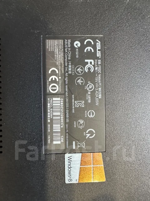 Asus F552CL. 15.6", 1,8����, ��� 4 ��, ���� 240���, WiFi: 1, Bluetooth: 1, ����������� �� 1��. ����