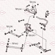 ����������� ������ ���������� ���� Toyota Chaser/Cresta/Crown/Mark II 92- Tatsumi TEF1412 TEF1412 ����