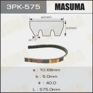 ������ ������������ 575mm Daihatsu Mira/Move/Opti 98- Masuma 3PK-575 3PK575 ����