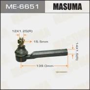 ���������� ���� ������� Subaru Legacy B13 03-09 Masuma ME-6651 ME6651 ����