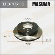 ���� ����. ����. Toyota Land Cruiser Prado 2.7-4.0 10-/ FJ Cruiser 4.0 11-/ Lexus GX 460 09- Masuma BD-1515 BD1515 ����