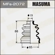������� ����� ���. �����. ������� Daihatsu/ Mazda/ Mitsubishi / Suzuki/ Toyota Masuma MFs-2072 MFS2072 ����
