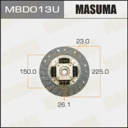 ���� ��������� [225 mm] Mitsubishi Challenger/ Delica/ L200/ Pajero/ Pajero Sport 91- Masuma MBD013U MBD013U ����