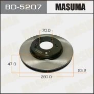 ���� ����. ���. ����. [282x23] 5 ���. Honda CR-V I 95-02/HR-V 99-/Integra 97-01/Prelude V 96-00/Shuttle 94-04 Masuma BD-5207 BD5207 ����