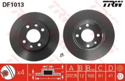 ����. ���� ���. [238x12] 4 ���. Renault R21/R19 86/Clio 1,2-1,4 90 TRW DF1013 DF1013 ����