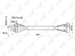 ������ � ����� R (Z 36) AUDI A3 1.6 MT 03-07, Skoda Octavia I 1.6 MT 04-08, VW Golf V 1.6 MT 04-08/Jetta III 1.6 MT 05- Lynxauto CD-1133 CD1133 ����