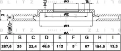���� ��������� �������� ������������� Mercedes W202/210 95- Blitz BS0136 BS0136 ����