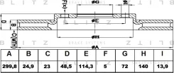 ���� ��������� �������� ������������� Mazda 3 03- Blitz BS0206 BS0206 ����