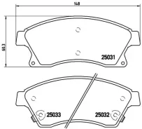 ������� ����. ���. Chevrolet AVEO/Cruze 1.2-2.0 05.09-, OPEL Astra 1.3-2.0 12.09- Brembo P59076 P59076 ����