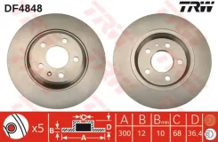 ����. ���� ���. [300x12] 5 ���. AUDI A4 2006 - A4 Allroad 2009 - A5 2007 - A7 2010 - Q5 2008 - TRW DF4848 DF4848 ����