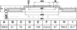 ���� ��������� �������� Honda Jazz/Logo 99- Blitz BS0514 BS0514 ����