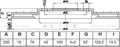 ���� ��������� �������� Toyota Yaris/Echo/Platz/Vios 99- Blitz BS0525 BS0525 ����