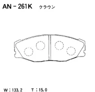 ������� ��������� ������ Crown - GS13#, JZS14# F Akebono AN261K AN261K ����