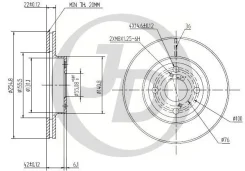 ���� ��������� �������� DF2658 (255,5x22) 4 ��� JD JBD0033 JBD0033 ����